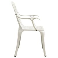 vidaXL Gartenstühle 4 Stk. Aluminiumguss Weiß
