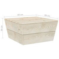 vidaXL Gartentische 2 Stk. 60x60x30 cm Impr&auml;gniertes Fichtenholz