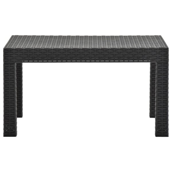 vidaXL Gartentisch Anthrazit 58x58x41 cm PP Rattan