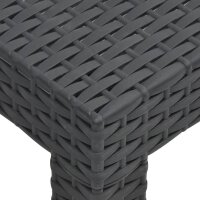 vidaXL Gartentisch Anthrazit 58x58x41 cm PP Rattan