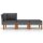 vidaXL 3-tlg. Garten-Lounge-Set Poly Rattan und Eukalyptus Massivholz