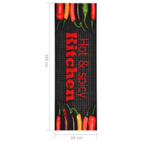 vidaXL K&uuml;chenteppich Waschbar Hot &amp; Spicy 60x300 cm