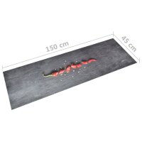 vidaXL K&uuml;chenbodenmatte Waschbar Pfeffer 45x150 cm