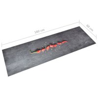 vidaXL K&uuml;chenbodenmatte Waschbar Pfeffer 60x180 cm