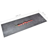 vidaXL K&uuml;chenteppich Waschbar Peperoni 60x300 cm