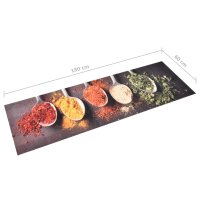 vidaXL K&uuml;chenteppich Waschbar L&ouml;ffel 60x180 cm