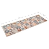 vidaXL K&uuml;chenteppich Waschbar Mosaik Mehrfarbig 45x150 cm