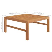 vidaXL 2-tlg. Garten-Lounge-Set mit Creme Kissen Teakholz