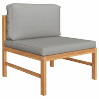 vidaXL 2-tlg. Garten-Lounge-Set mit Kissen Auflagen Teakholz