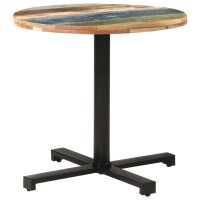 vidaXL Bistrotisch Rund &Oslash;80x75 cm Altholz Massiv