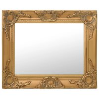 vidaXL Wandspiegel im Barock-Stil 50 x 40 cm Golden