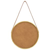 vidaXL Wandspiegel mit Riemen 40 cm Golden