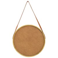 vidaXL Wandspiegel mit Riemen 50 cm Golden