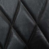 vidaXL Sessel Schwarz Echtleder und Massivholz Mango