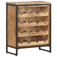 vidaXL Weinschrank 62x33x78,5 cm Raues Mangoholz