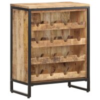 vidaXL Weinschrank 62x33x78,5 cm Raues Mangoholz