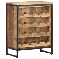 vidaXL Weinschrank 62x33x78,5 cm Raues Mangoholz