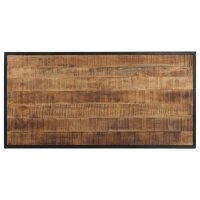 vidaXL Esstisch 120 cm Raues Mangoholz