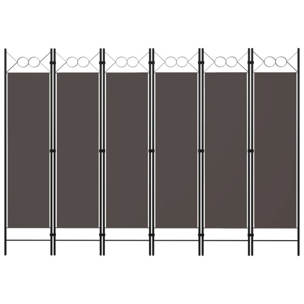 vidaXL 6-tlg. Raumteiler Anthrazit 240 x 180 cm