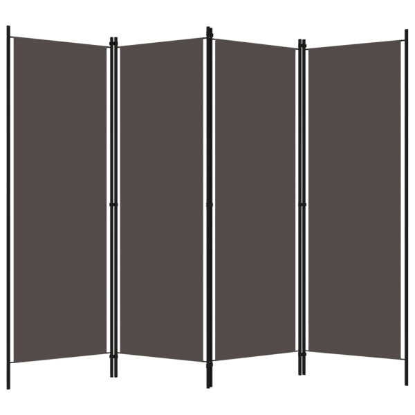 vidaXL 4-tlg. Raumteiler Anthrazit 200x180 cm