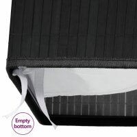 vidaXL Bambus-Wäschekorb mit 2 Fächern Schwarz 100 L