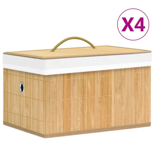 vidaXL Bambus Aufbewahrungsboxen 4 Stk.