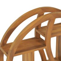 vidaXL Wandregal Yin und Yang 60x15x60 cm Teak Massivholz