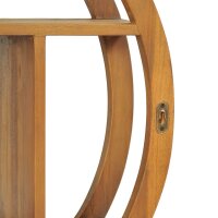 vidaXL Wandregal Yin und Yang 60x15x60 cm Teak Massivholz