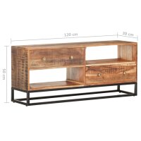 vidaXL TV-Schrank 120x30x50 cm Raues Akazienholz