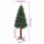 vidaXL Schlanker Weihnachtsbaum mit Echtholz und Zapfen Gr&uuml;n 150cm PVC