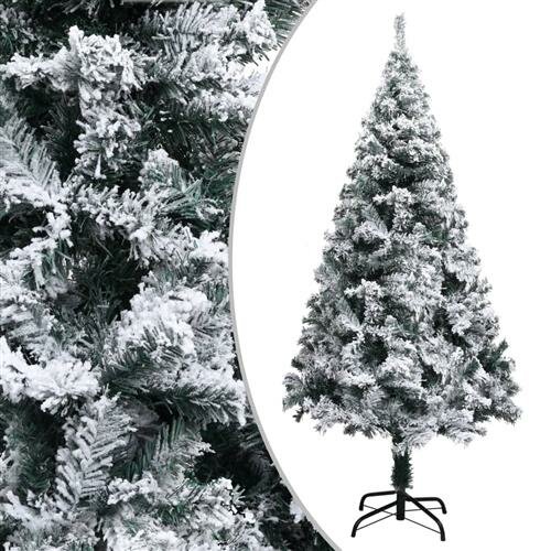 vidaXL K&uuml;nstlicher Weihnachtsbaum Beschneit Gr&uuml;n 150 cm PVC