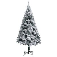 vidaXL K&uuml;nstlicher Weihnachtsbaum Beschneit Gr&uuml;n 150 cm PVC