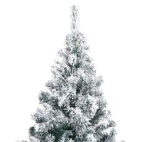 vidaXL K&uuml;nstlicher Weihnachtsbaum Beschneit Gr&uuml;n 210 cm PVC