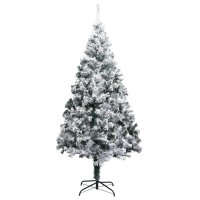 vidaXL K&uuml;nstlicher Weihnachtsbaum Beschneit Gr&uuml;n 240 cm PVC