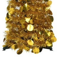 vidaXL K&uuml;nstlicher Pop-Up-Weihnachtsbaum Golden 120 cm PET