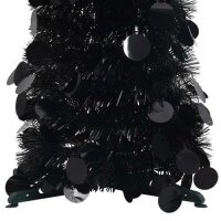 vidaXL K&uuml;nstlicher Pop-Up-Weihnachtsbaum Schwarz 120 cm PET