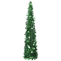 vidaXL K&uuml;nstlicher Pop-Up-Weihnachtsbaum Gr&uuml;n 150 cm PET