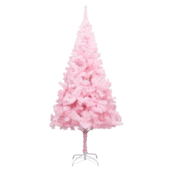 vidaXL K&uuml;nstlicher Weihnachtsbaum mit St&auml;nder Rosa 210 cm PVC