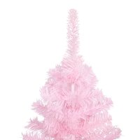 vidaXL K&uuml;nstlicher Weihnachtsbaum mit St&auml;nder Rosa 210 cm PVC