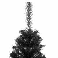 vidaXL K&uuml;nstlicher Weihnachtsbaum mit St&auml;nder Schwarz 150 cm PVC