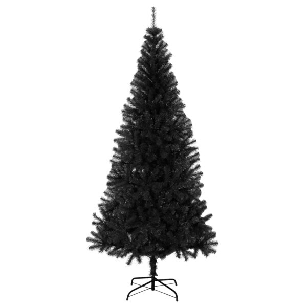 vidaXL K&uuml;nstlicher Weihnachtsbaum mit St&auml;nder Schwarz 210 cm PVC