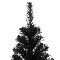 vidaXL K&uuml;nstlicher Weihnachtsbaum mit St&auml;nder Schwarz 210 cm PVC