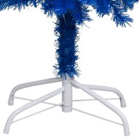 vidaXL K&uuml;nstlicher Weihnachtsbaum mit St&auml;nder Blau 210 cm PVC