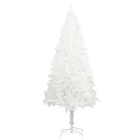 vidaXL K&uuml;nstlicher Weihnachtsbaum Naturgetreue Nadeln Wei&szlig; 180 cm