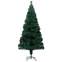 vidaXL K&uuml;nstlicher Weihnachtsbaum mit St&auml;nder Gr&uuml;n 180 cm Fiberoptik