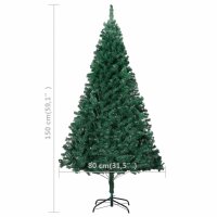 vidaXL K&uuml;nstlicher Weihnachtsbaum mit Dicken Zweigen Gr&uuml;n 150 cm PVC