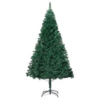 vidaXL K&uuml;nstlicher Weihnachtsbaum mit Dicken Zweigen Gr&uuml;n 180 cm PVC