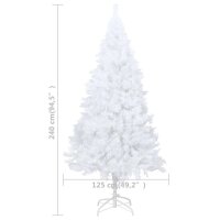 vidaXL K&uuml;nstlicher Weihnachtsbaum mit Dicken Zweigen Wei&szlig; 240 cm PVC