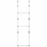 vidaXL Teleskop-Garderobe mit Stangen Aluminium