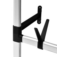 vidaXL Teleskop-Garderobe mit Stangen und Regal Aluminium